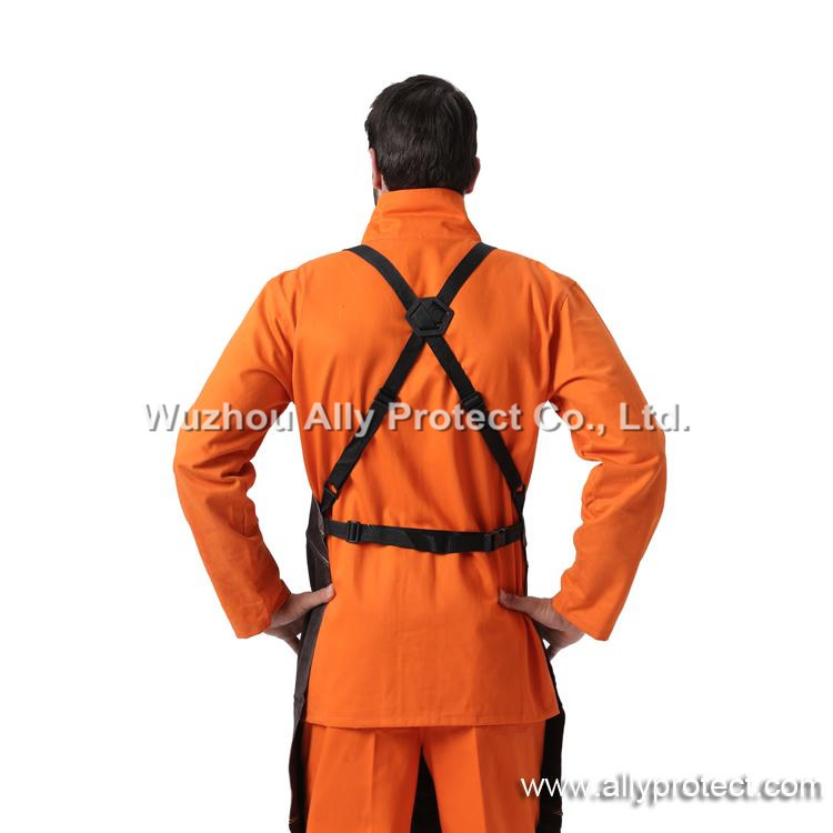 AP-6100 Charcoal-brown Leather Full Bib Apron