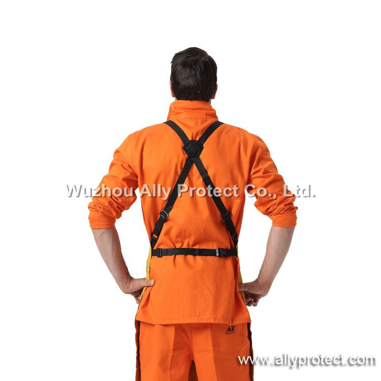 AP-6101 Golden Leather Chest Protective Full Bib Apron